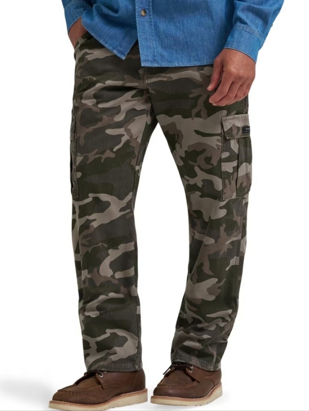 Wrangler Camouflage Cargo Pants Men's 38x30 Green Camo NWT Hunting Outdoor